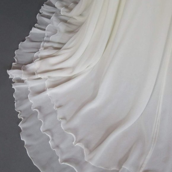 Silk Chiffon Destination Wedding Dress/Bridal Gown - Picture 7 of 8